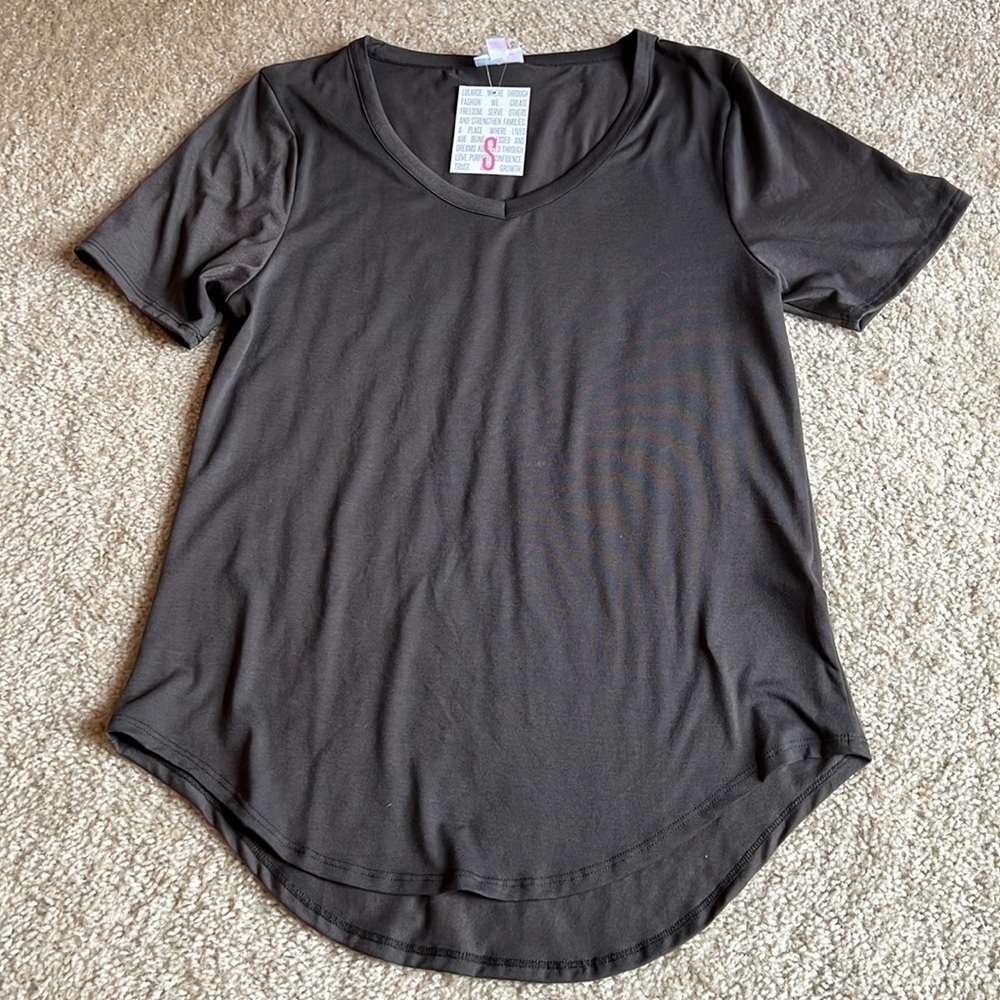 New Lularoe Iris V neck short sleeve shirt blouse top size small tunic